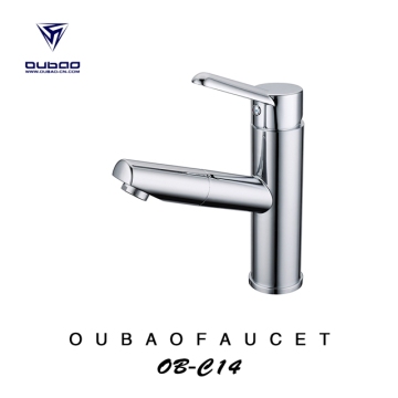 Rotatable Hot And Cold Tall Basin Tap Faucet