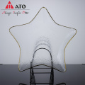 Ato Starfish Style Glass Gold-Gold-Rim Assiette