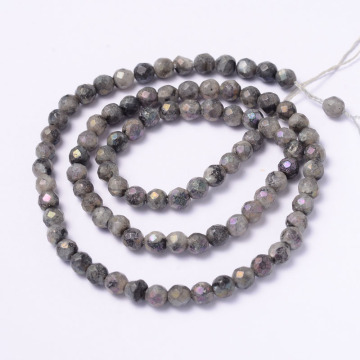 4mm Faceted Electroplated Natural Labradorite Round Beads - Shop at Pandahall