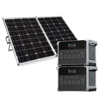 High-Power Expandable Solar Generator System: 2400W/1200W/600W with Long-Lasting LiFePO4 Lithium Battery and Solar Panels for Balcony Installation