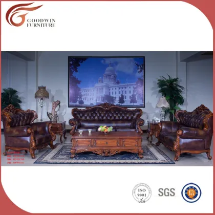 royal leather sofa set,luxury classic european sofa set