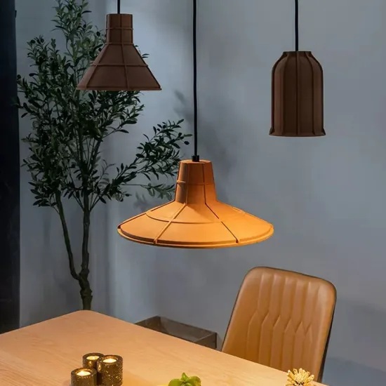 Cement Cone Pendant Lamp: Modern Simple Design for Bedroom and Kitchen