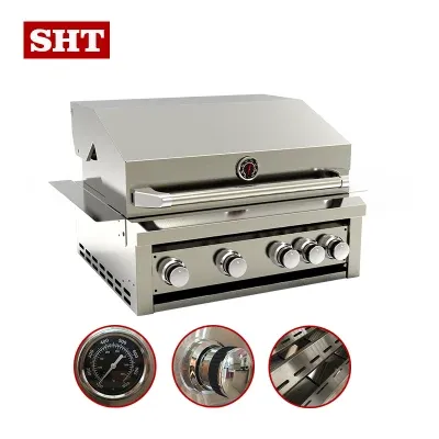 Modern Design Custom Outdoor Kitchen Built in 4 Burner Grill Gas