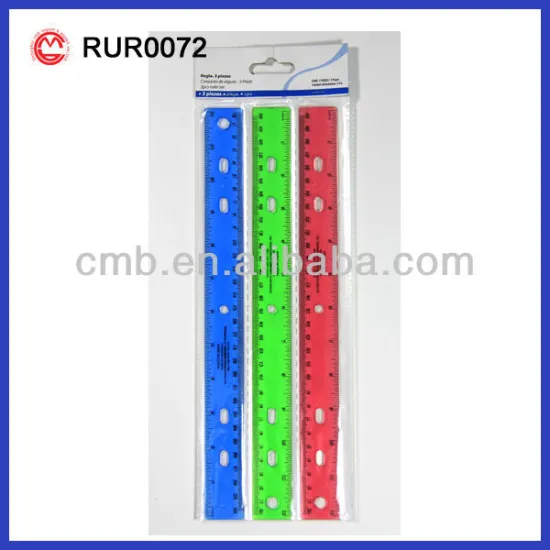 PLASTIC RULER 30CM COLORFUL PROMOTIONAL TRANSPARENT