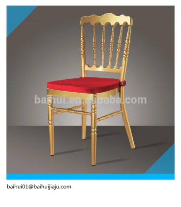 aluminum stacking wedding napoleon chair in hotel