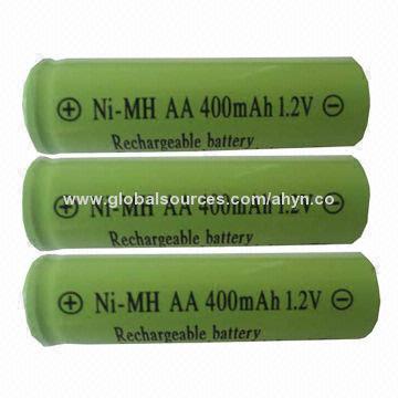 NIMH-AA batteries, 400mAh 1.2V for telephone