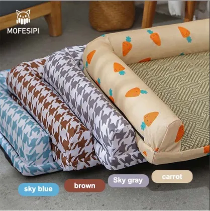 Luxury Rectangle Pet Bed Mat - MOFESIPI Moisture-Proof Rattan Pet Mat