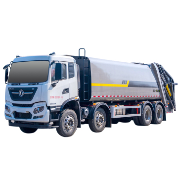 China Dongfeng 8x4 289 HP 4VBE34RW3 MOTOR ve 25 METRİK KUTER KAPASİTE İLE Sıkıştırılmış Çöp Kamyonu: Fabrika Doğrudan Satış