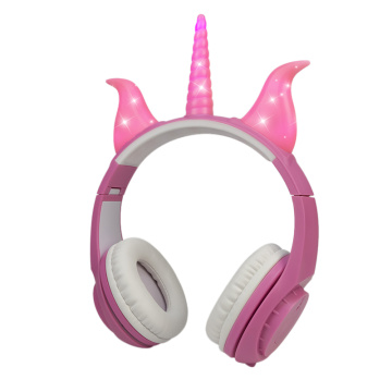 Auriculares de regalo populares para niños lindos auriculares con cable de unicornio de unicornio de unicornio