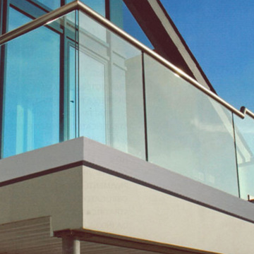 Aluminum glass balcony railing system