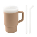 Vaso para sorber de entrenamiento de silicona estilo Stanley con pajita