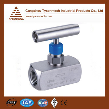 Tysonmech hot sale new designed 1pc reduced port needle valve screwed end