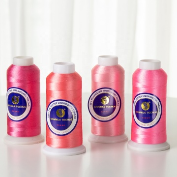 Factory Direct 100% Polyester Embroidery Thread in Rich Pink Color for Machine Embroidery