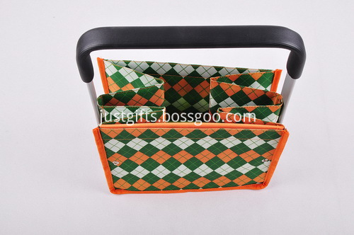 Custom Tweed Folding Shopping Basket - Single Handle (5)