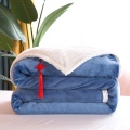 Double layer beibei blanket sky blue