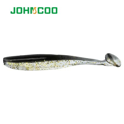 JOHNCOO 6pcs 90mm Soft Bait Shad Silicone Lure for Bass Pike Fishing