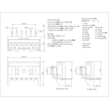 2.50mm pitch 90° Wafer Connector Series AW2508R-xP