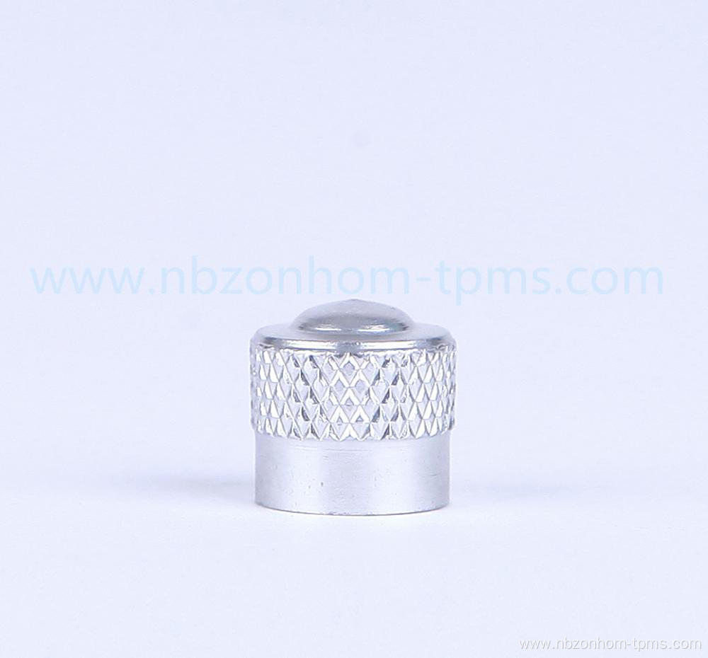 Silver aluminium rims wheels tire valve caps