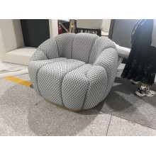 Organic Lounge Round Armchair for Modern Home Decor