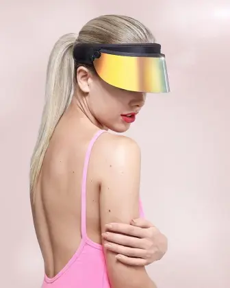 Gold half and full face UV shield visors