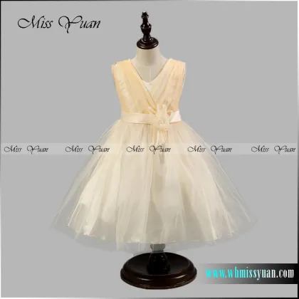 Shiny Toddler V-Neck Birthday Party Wedding Flower Girls Dresses