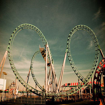 Tempting amusement park outdoor ride and glide roller coaster, 48 seats, made in China for sale