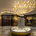 Modern Glass Gold Room Hanging Golden Chandelier