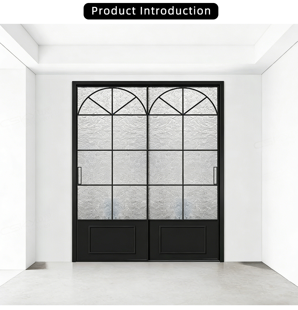 French Style Single Glass Sliding Door x