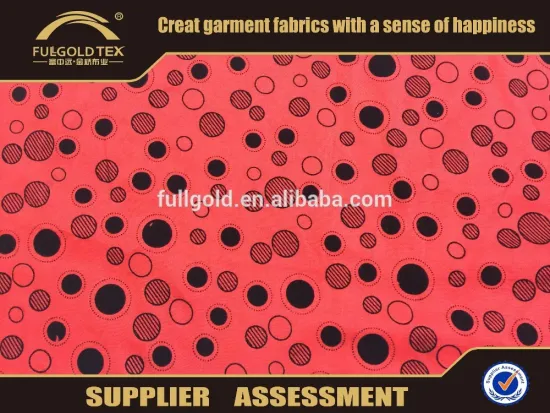 2016 fashion woven rayon dot flocking fabric dye dyeing in keqiao fullgold