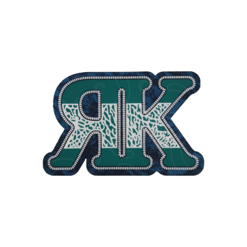 Label silikon lapisan tenunan gaya sporty