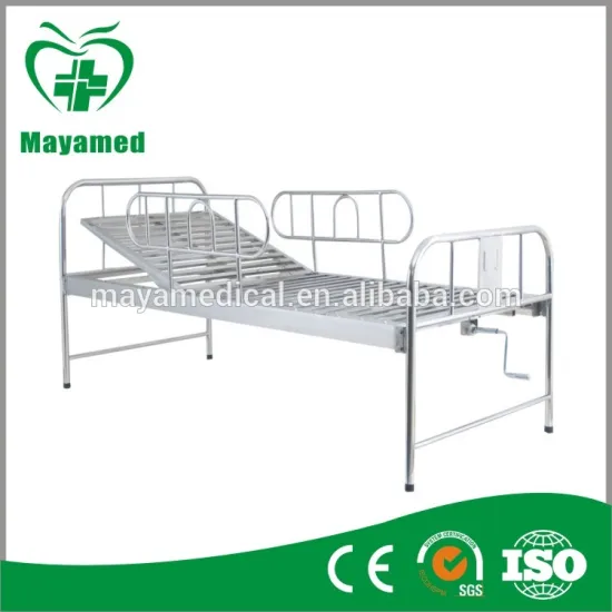 Safe Load up to 250kg Stainless Steel One Crank Manual Hospital Bed