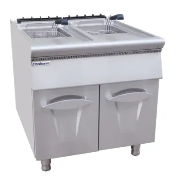 Free-Standing Kitchen Equipment Electric Lava Rock Grill with Cabinet