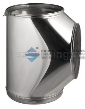 CE Double wall stainless steel 90 degree tee with insulation