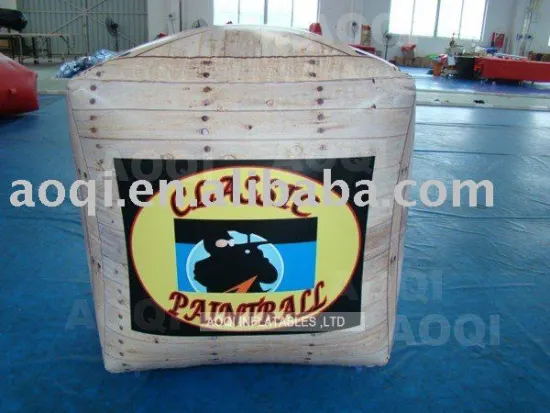 AOQI product 0.55mm PVC tarpaulin exciting inflatable paintball for commercial