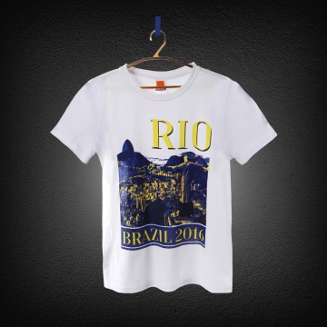 2016 latest rio olympic cheap screen printing t shirt