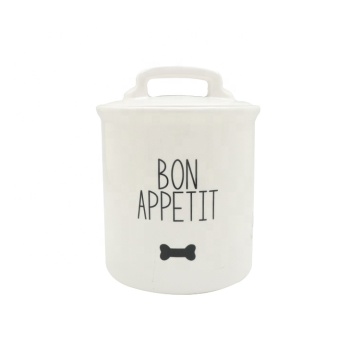 Quality Nice Pet Food Storage Dog Ceramic Jar