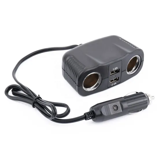 2-Socket Cigarette Lighter Splitter Power Adapter - Dual 3.1A USB Car Charger Splitter