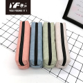 Popular simple color embroidery partysu pu pencil case