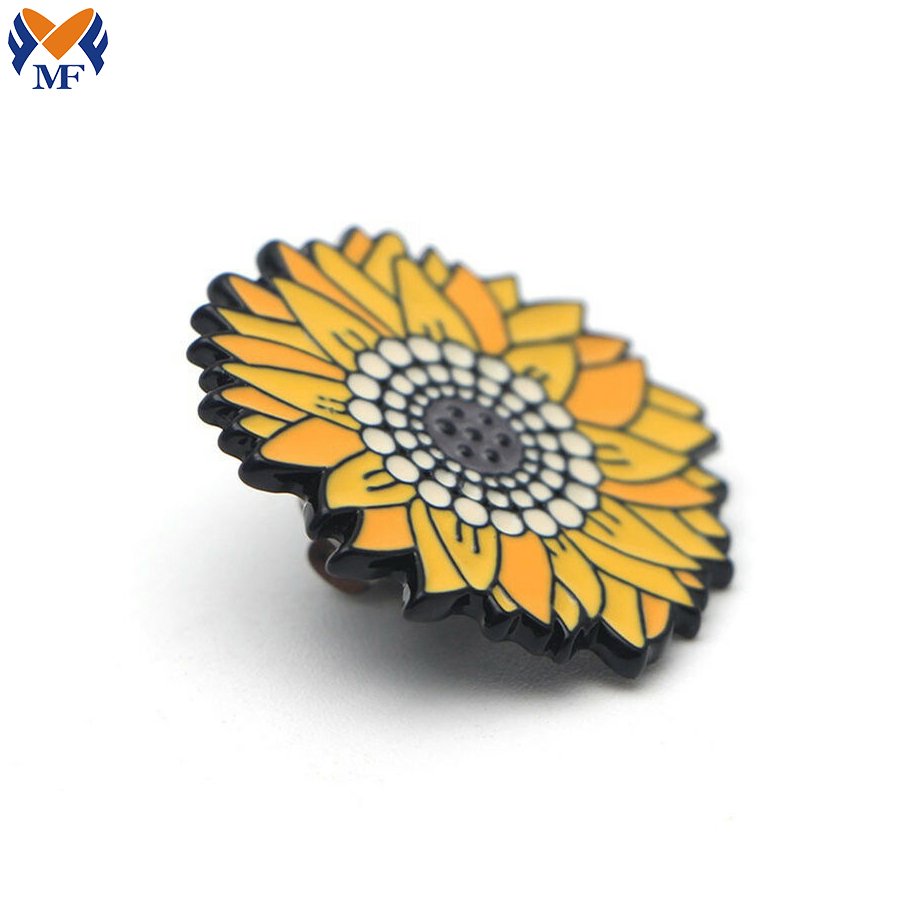 Metal Sunflower Pin