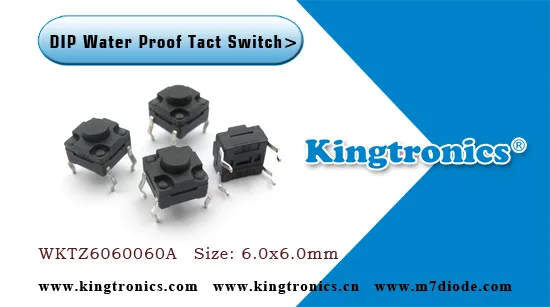 Kt Kingtronics Waterproof DIP Tactile Switch WKTZ6060060A 6x6mm