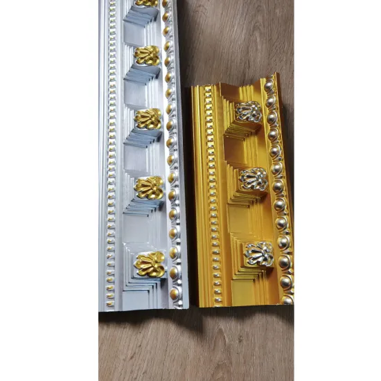 French Polyurethane Ceiling Molding with Color Painted Decoration