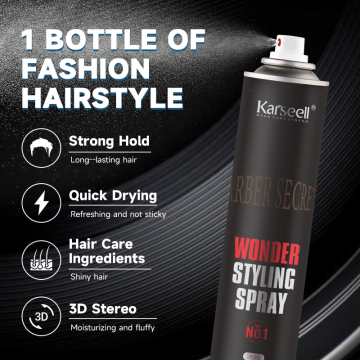 Karseell Factory Wholesale Custom Aerosol Can 400ml - 24 Jam Memegang Rambut Lelaki Semburan