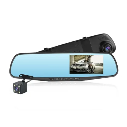 4.3" Rearview Mirror Dual Lens DVR Camera - 1080P Car Dash Cam