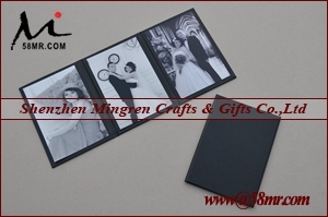 Mini Leather Peel and Stick Photo Album Holder Folio