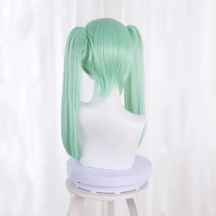 Cyan Color Double Ponytail Rebecca Cosplay Wig