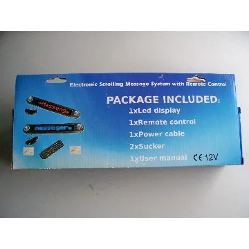 shenzhen rear window sign 7*40 mini led car sign message display