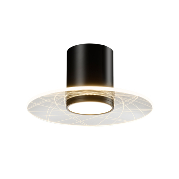 HUAYI Wholesale Aluminum Acrylic Black LED Ceiling Light