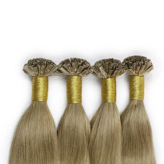 U Tip Hair Wholesale Raw Indian Kinky Curly Itip Keratin Bonds Flat U Remy Human Hair Extensions Micro Links Microlink