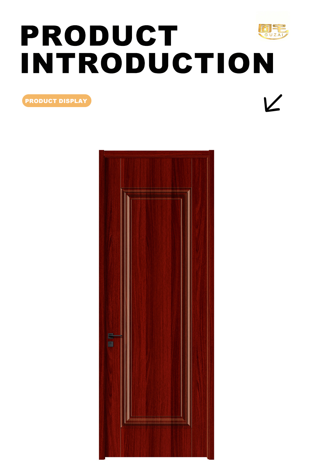 Red Spliced Wood Interior Door X