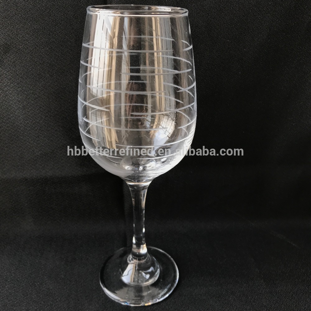 Etched Glass Goblet Wine Glass3